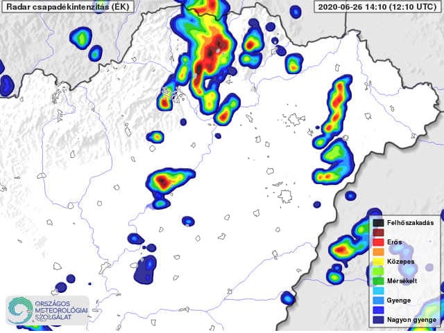 Szupercellák, heves zivatarok az országban!