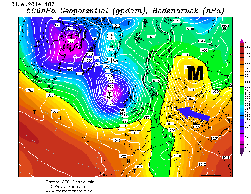 Anticiklon Kelet-Európa felett