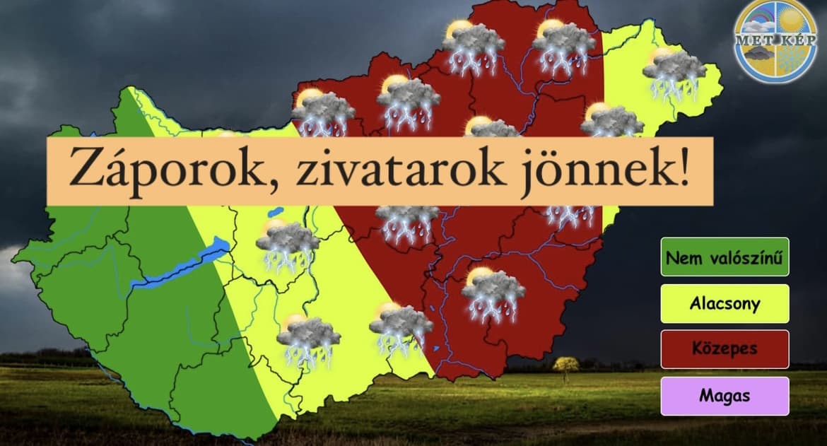 Holnap: heves záporok, akár zivatarok, jelentős eső! 4