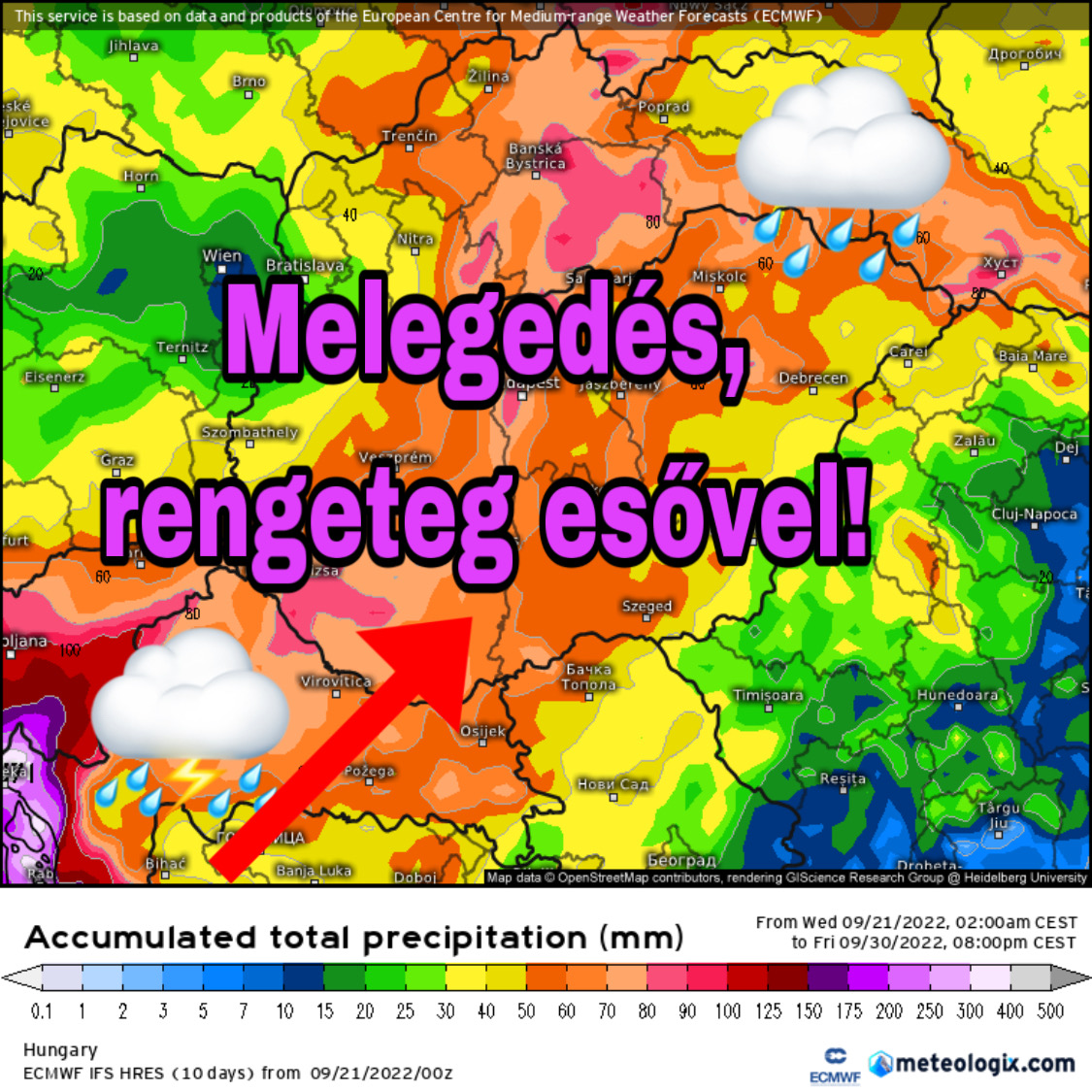 Melegedés érkezik jelentős esővel, zivatarokkal! 1