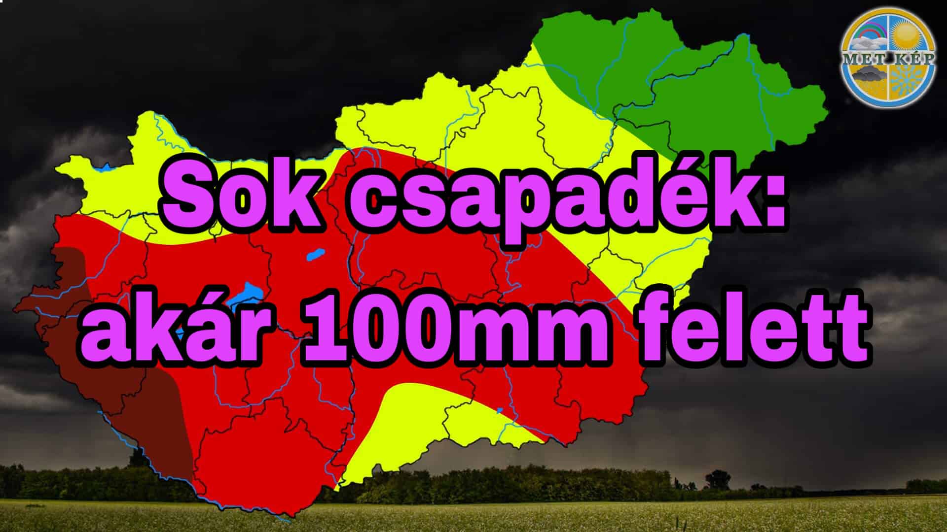 100mm feletti csapadék sem kizárt! Eső, majd zivatarok! 4
