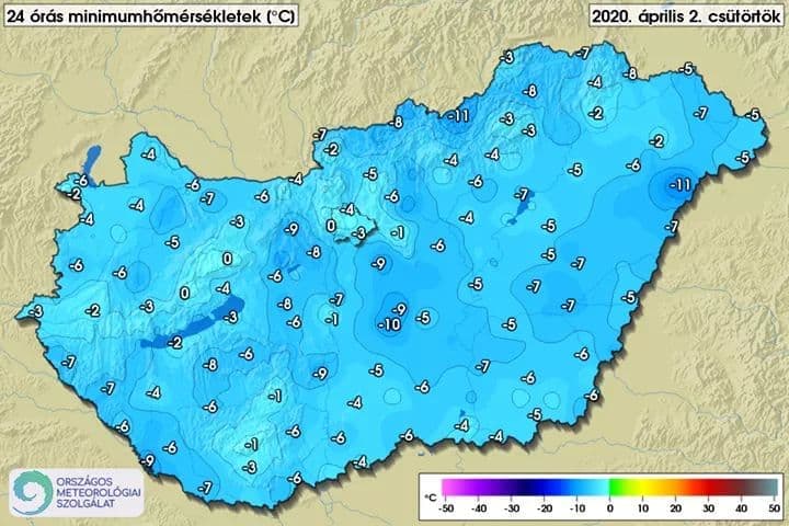 Megdőlt az országos hidegrekord, Nyírlugoson!