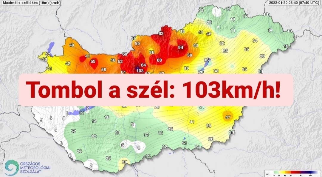 Tombol a szél: Budapesten már 100km/h feletti lökés volt! 7