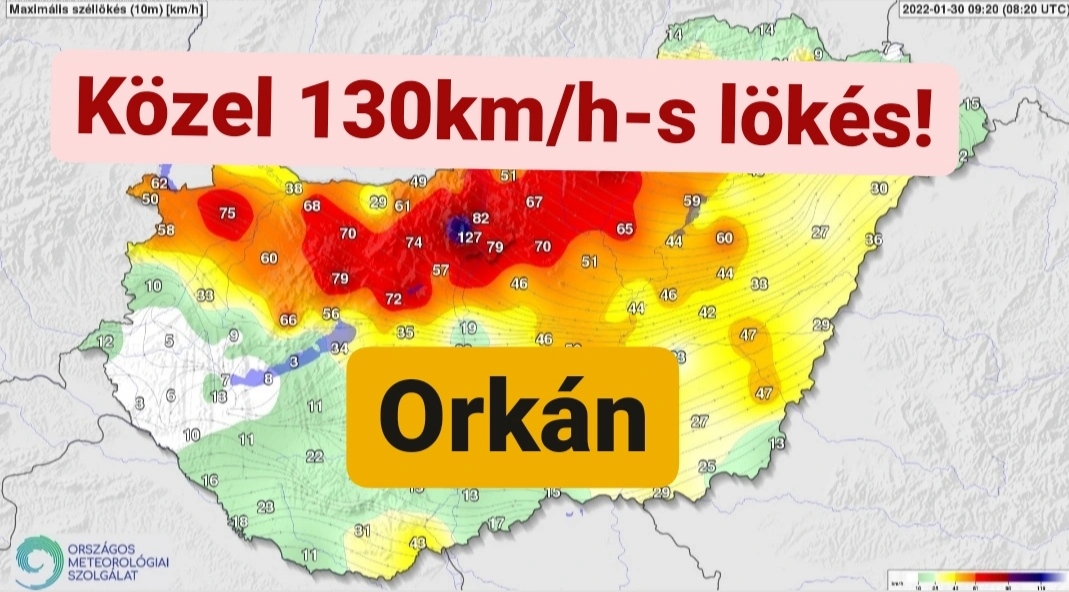 Közel 130km/h-s orkánt mértek az imént Budapesten! 9