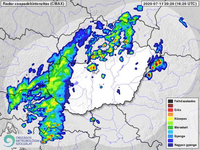 Intenzív zivatarok a keleti határnál, de záporok, zivatarok pattantak ki északon is!