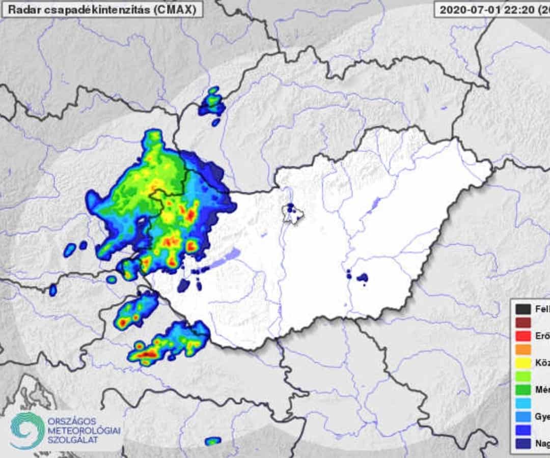 Zivatarok nyugaton, délnyugatról szupercella közelít!
