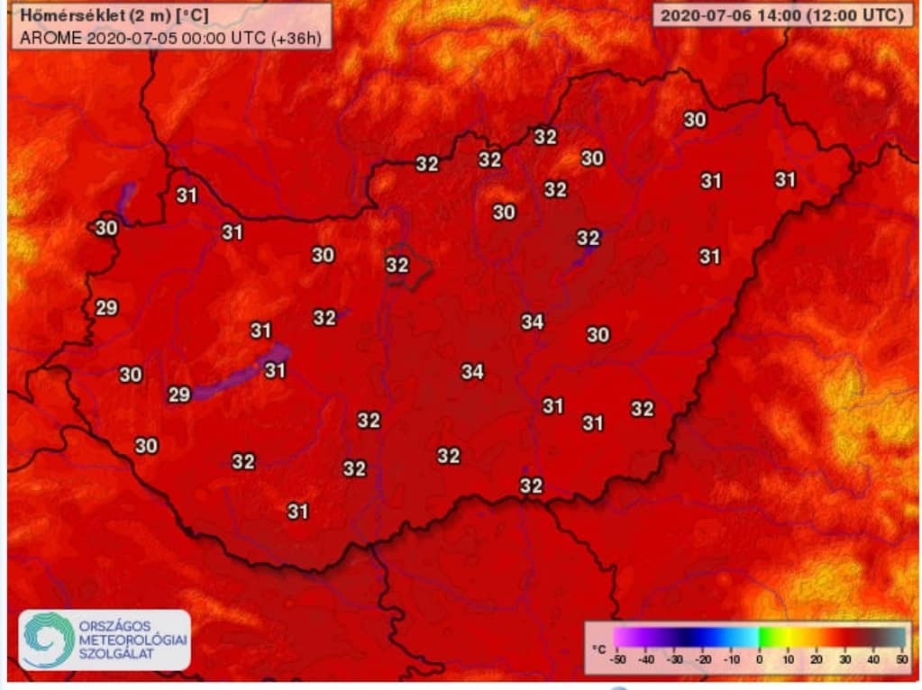 A hidegfront előtt hőség lesz!