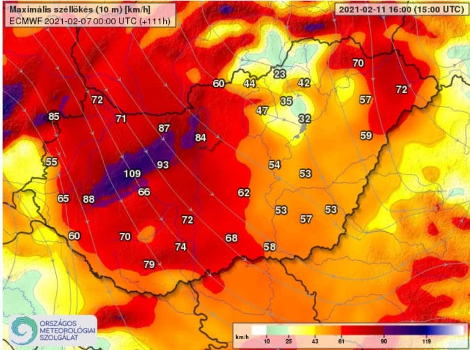 Havazás 110km/h-s szél -20 fok