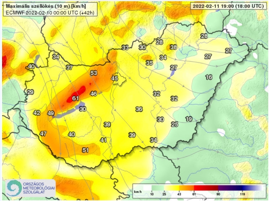 Hidegfront zápor hózápor szél