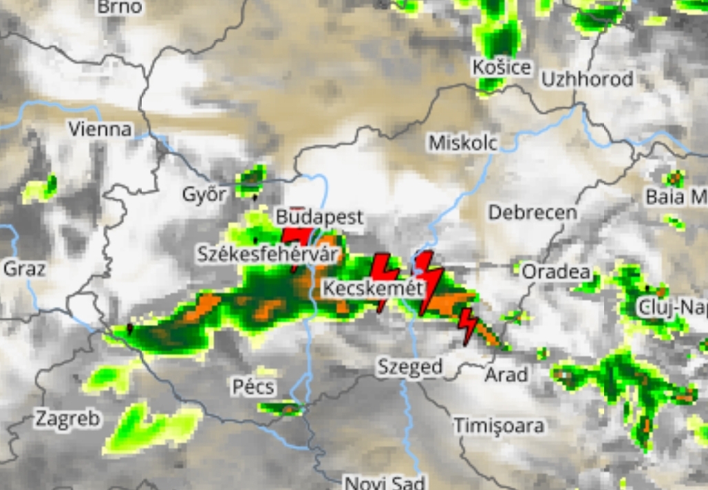 Hétvége eső zivatar előrejelzés 