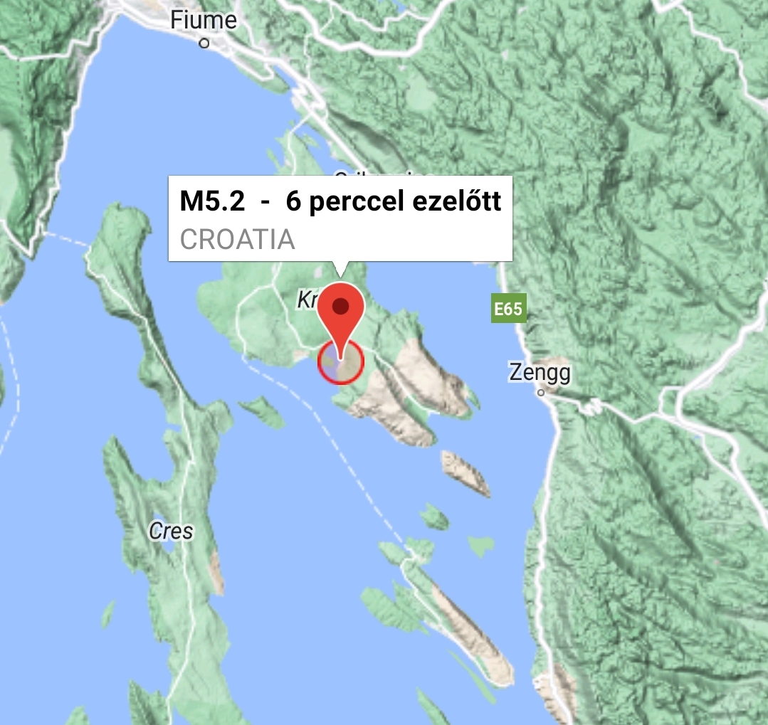 Földrengés Horvátország