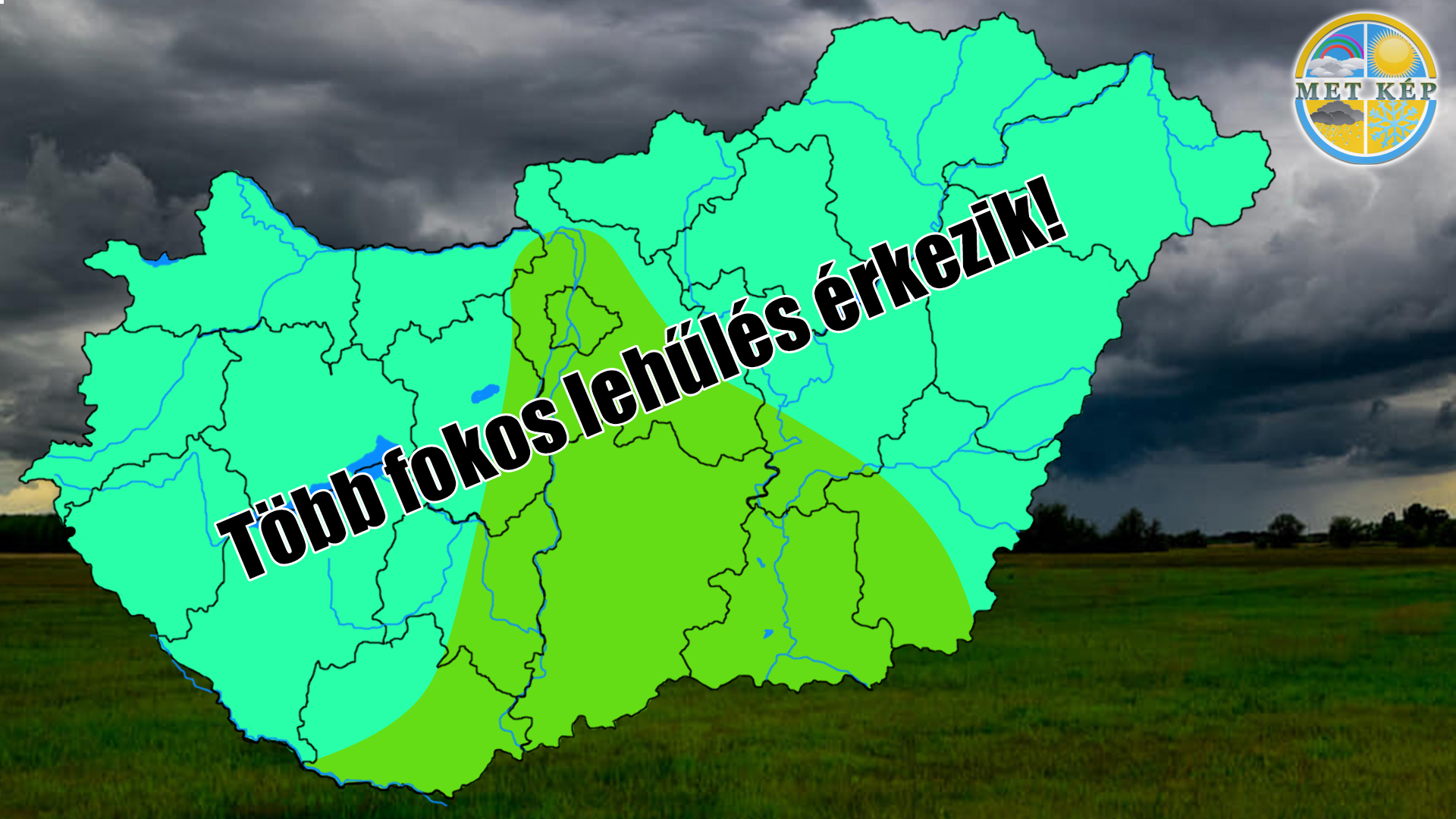 Pénteken hidegfront: 8-10 fokos lehűlés, zivatarok, felfrissülés! 9