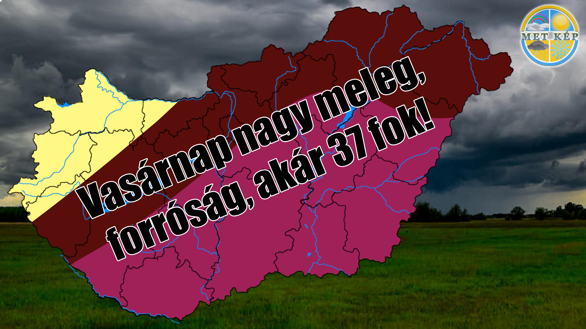 Forróság érkezik vasárnapra, 37 fok sem kizárt, este hidegfront jön! 6
