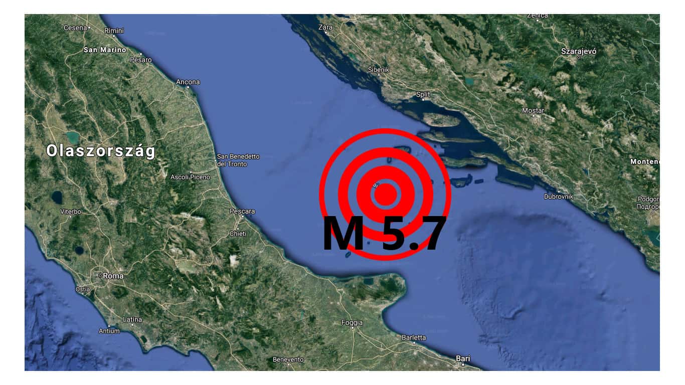 Erős földrengés Olaszország 