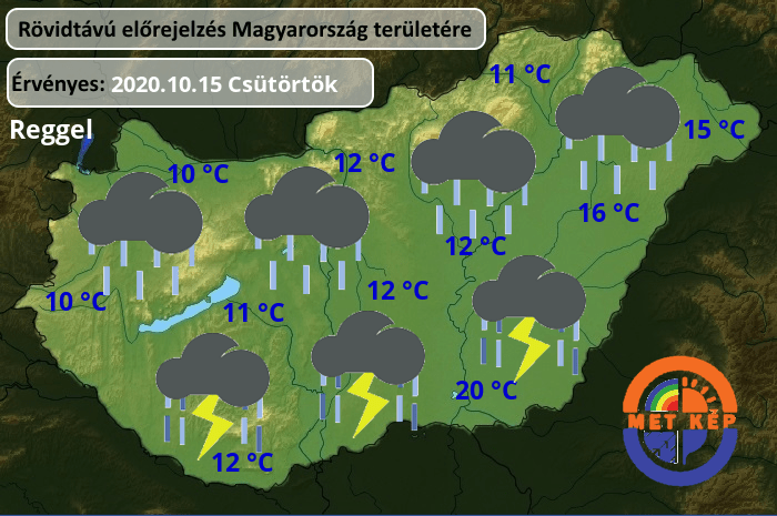 Érkezik a mediterrán ciklon! Eső, zápor, zivatar várható!