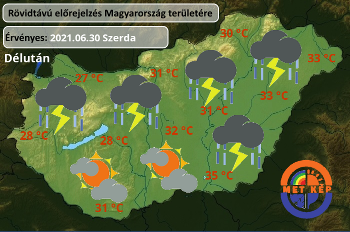 Zivatar lehűlés hidegfront