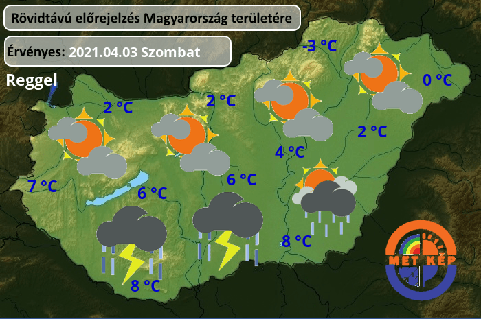 Húsvét időjárás zivatar viharos szél fagy meleg 