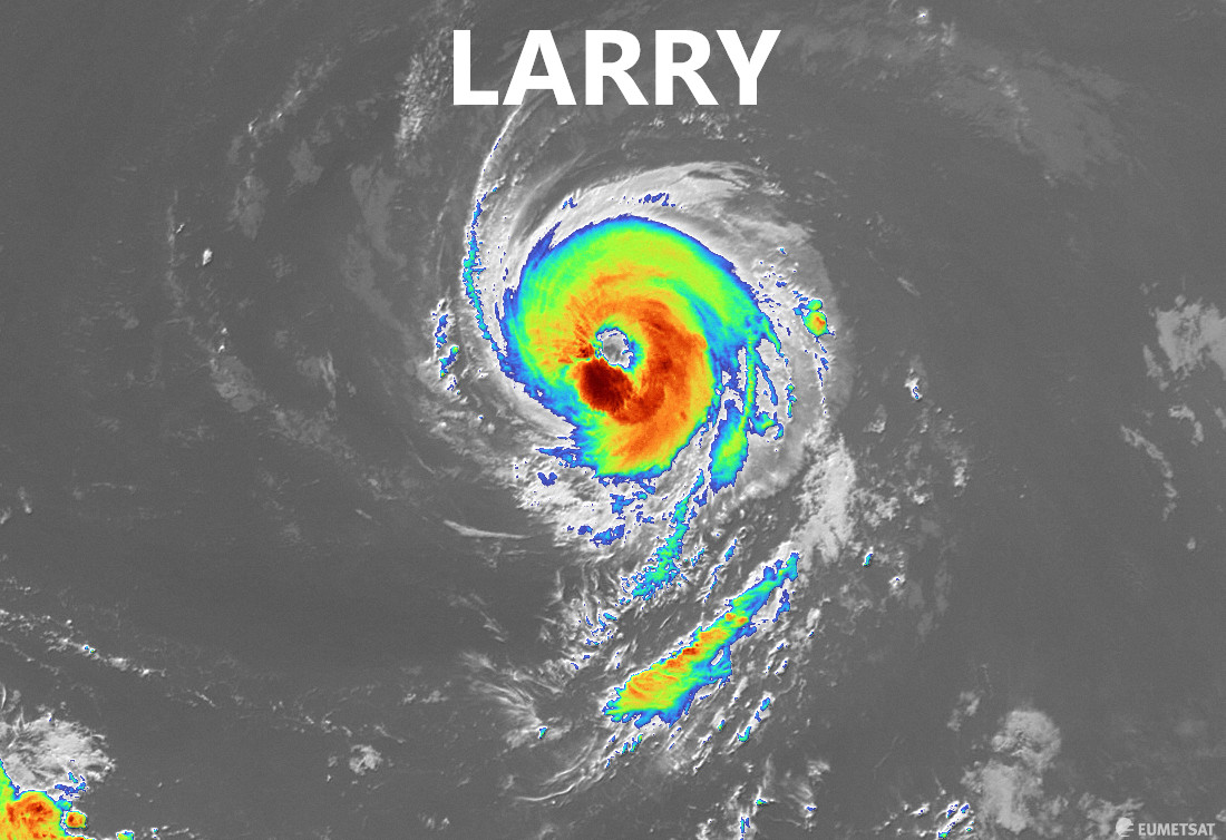 Larry a műholdképen, 2021.09.04-én, 16:30-kor.