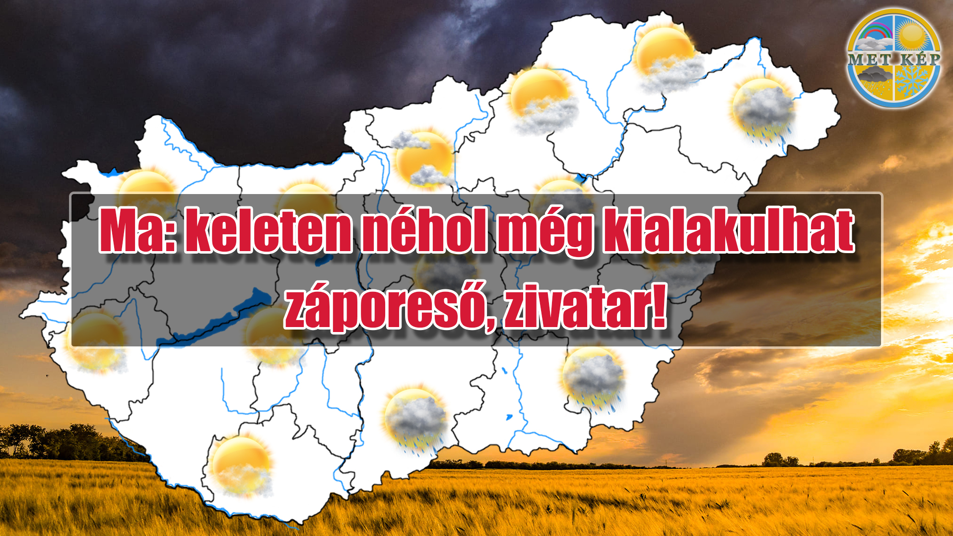 Ma: keleten néhol még kialakulhat záporeső, zivatar! 4
