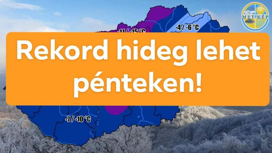 Szibériai eredetű hideg: -15 fok alá hűlhet a levegő! 2