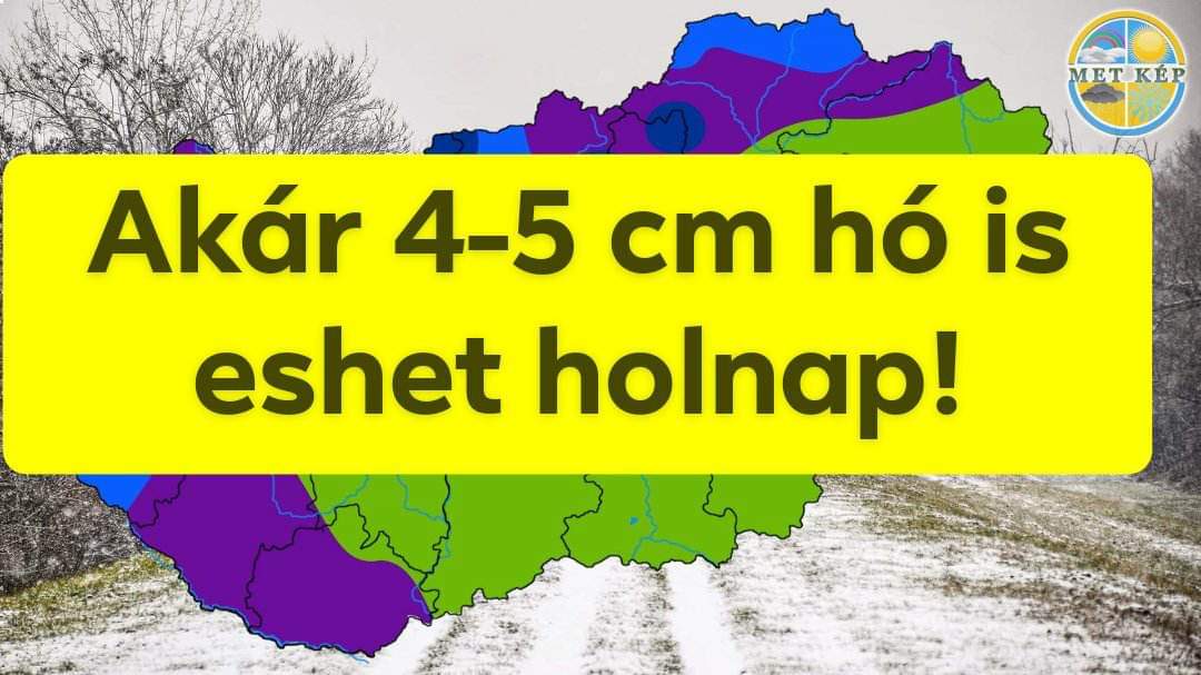 Mutatjuk hol, mennyi hó eshet holnap! 1