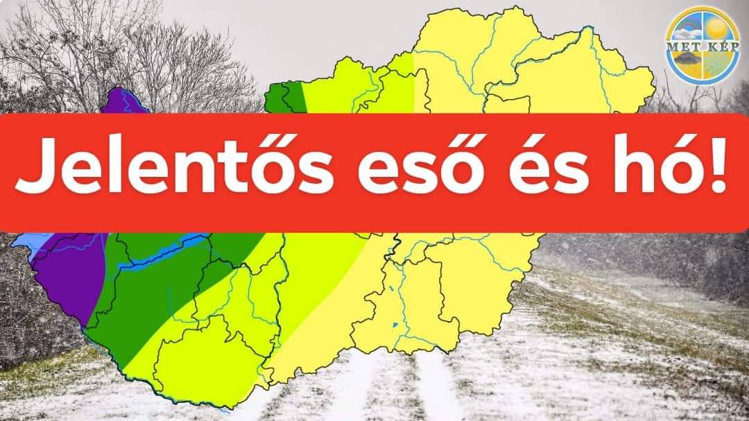 Jelentős eső, nyugaton jelentős havazás jön! 10