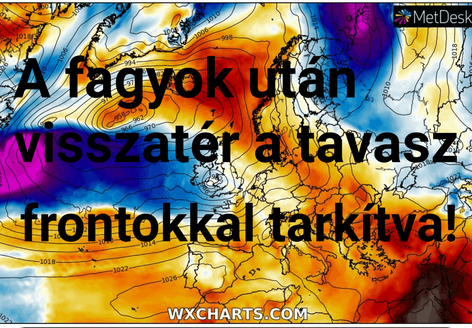 Folytatás: -5, -10 fokos fagyok után tavaszi idő, változékonyság! (Videós előrejelzés) 9