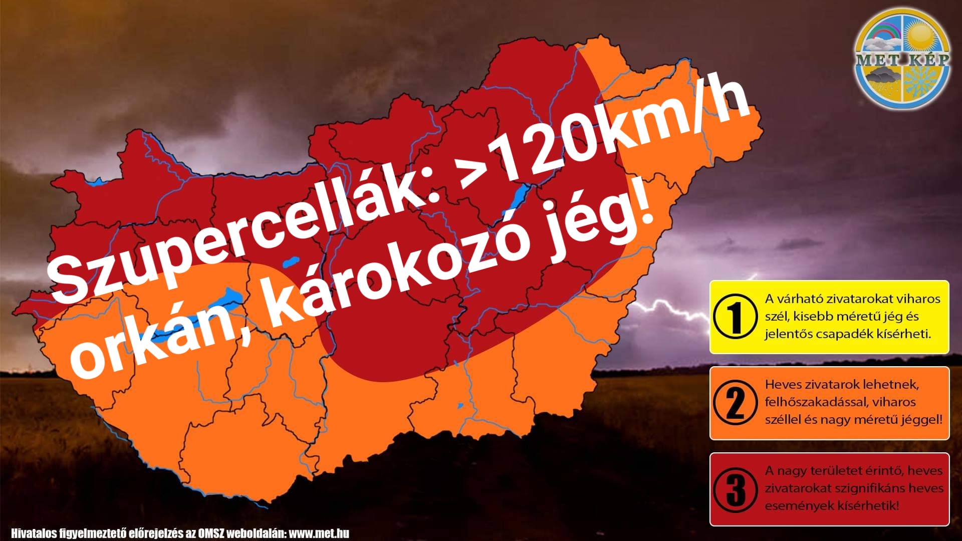 Figyelmeztetés: szupercellák, >120km/h-s orkán, pusztító jég! 10