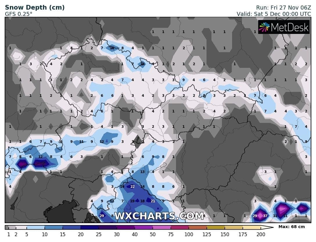 Havazás érkezhet, a Dunántúlon a 10 cm-t meghaladhatja a hóréteg jövő héten! 7