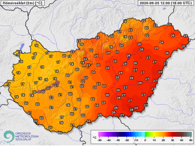Nyugaton októbert idéző hőmérsékletek, délkeleten nyáriasan meleg. Budapest időjárása a kettő között, tavaszias 20-23 fok van jelenleg.