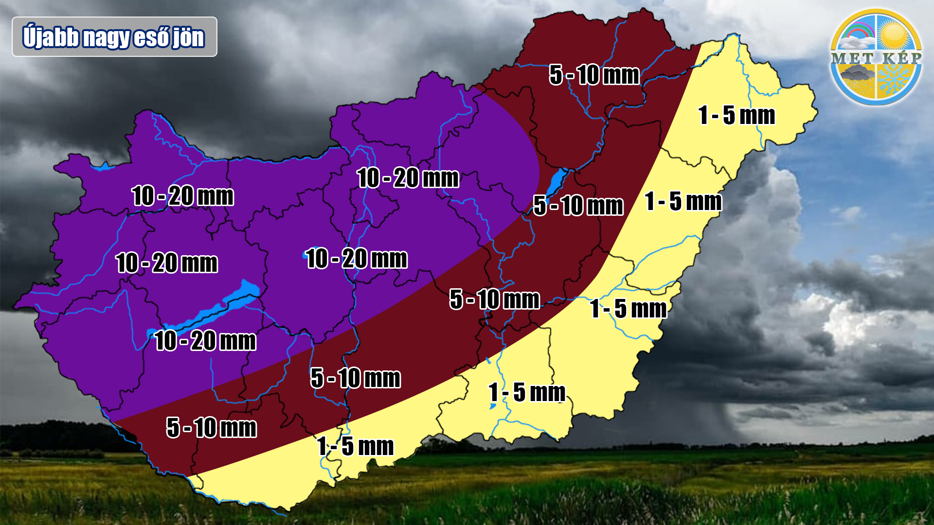 Rengeteg csapadék, majd heves zivatarok!