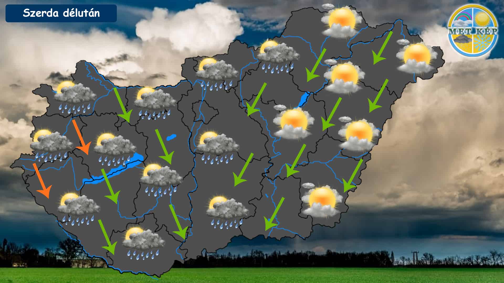Ma még előfordulhat egy-egy záporeső, esetleg zivatar! 9