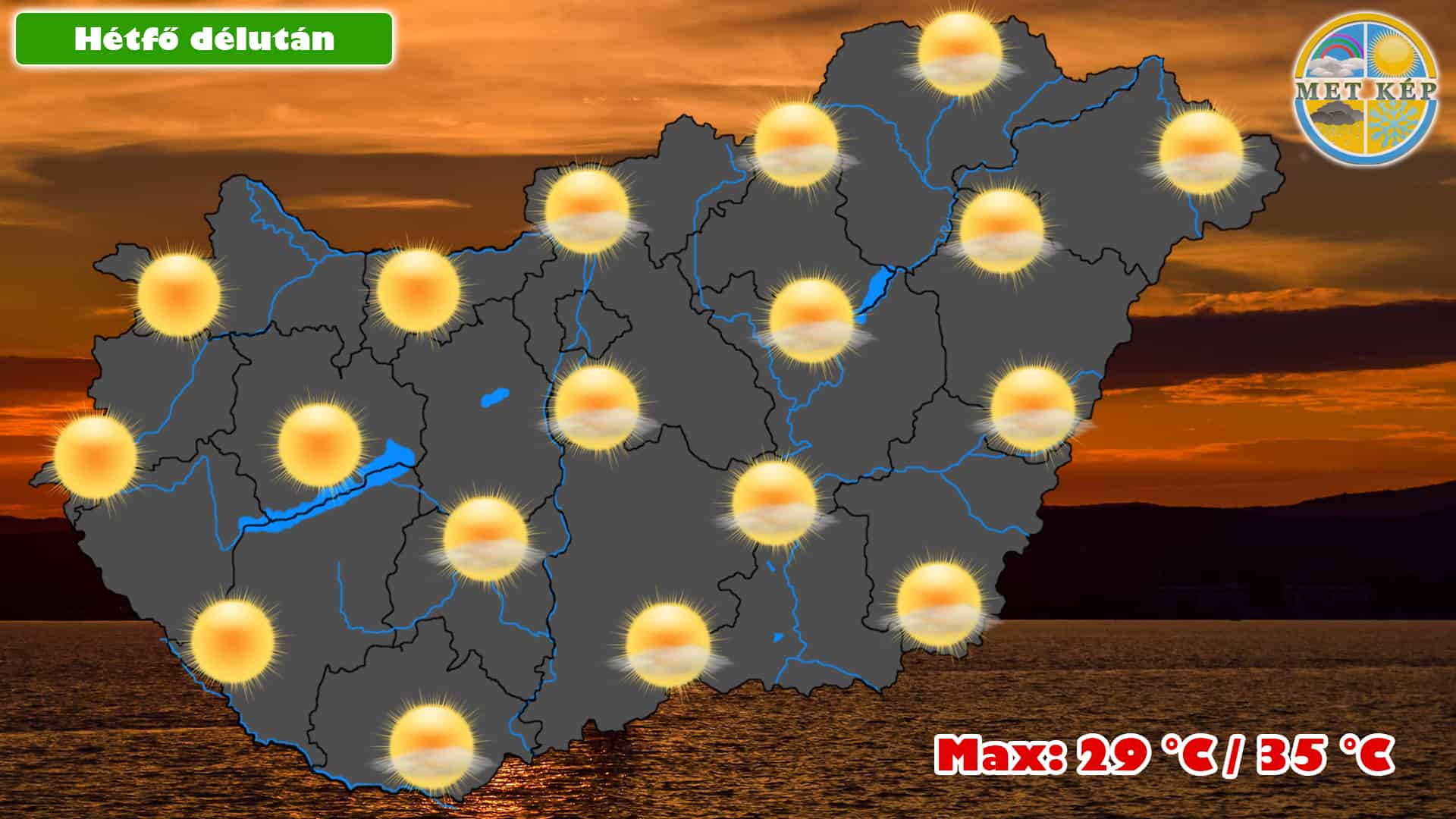 Tovább fokozódik a kánikula, sok napsütéssel, kevés felhővel! 2