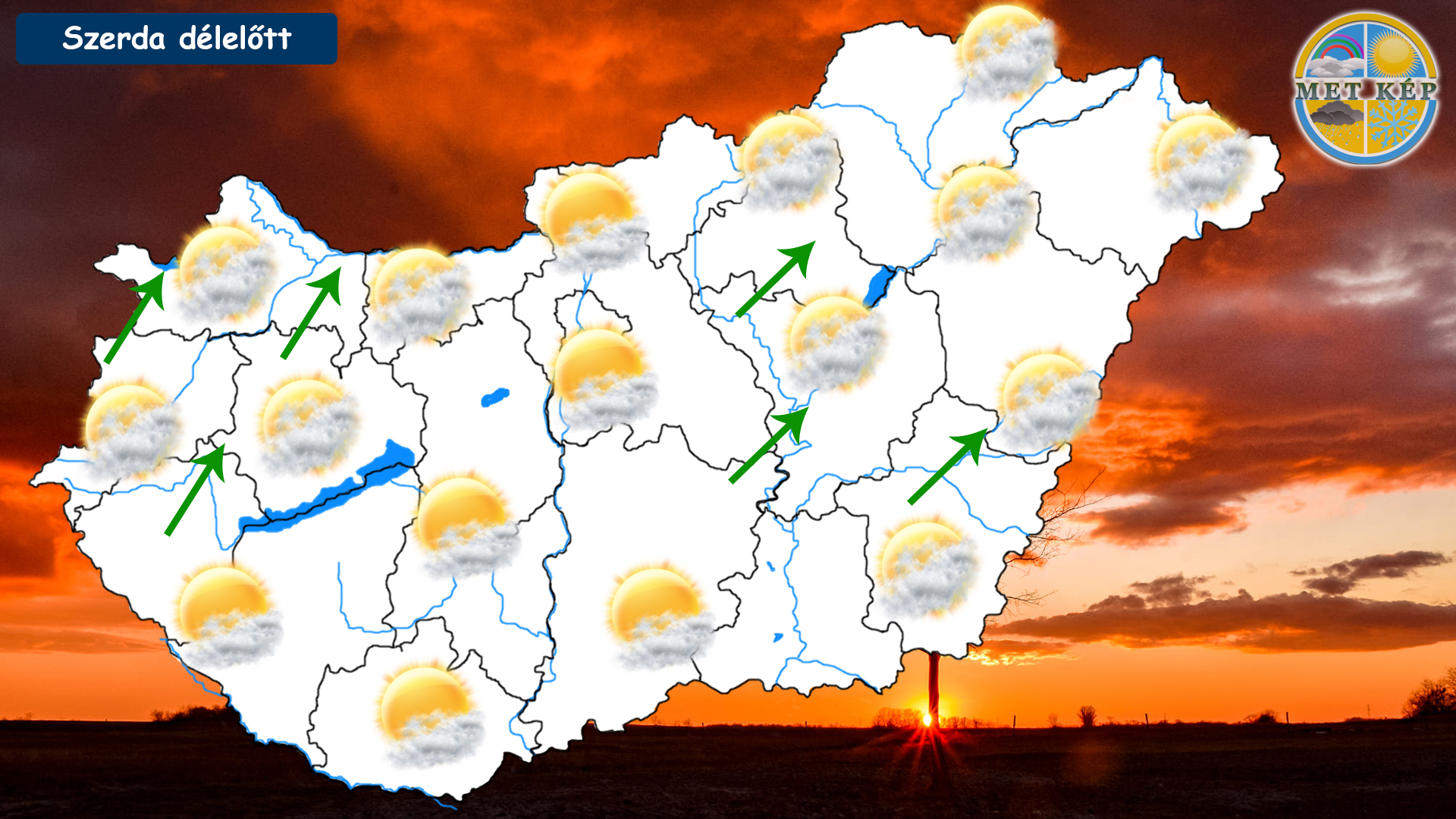 Változóan felhős szerda, estétől kisebb csapadék érkezhet! 2