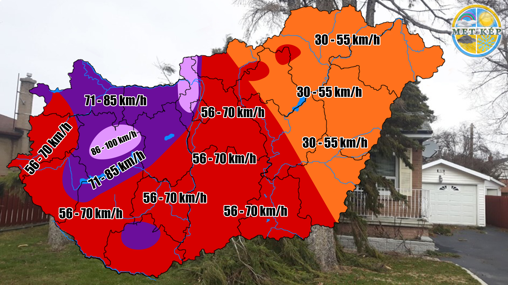 Szélvihar időjárás előrejelzés 