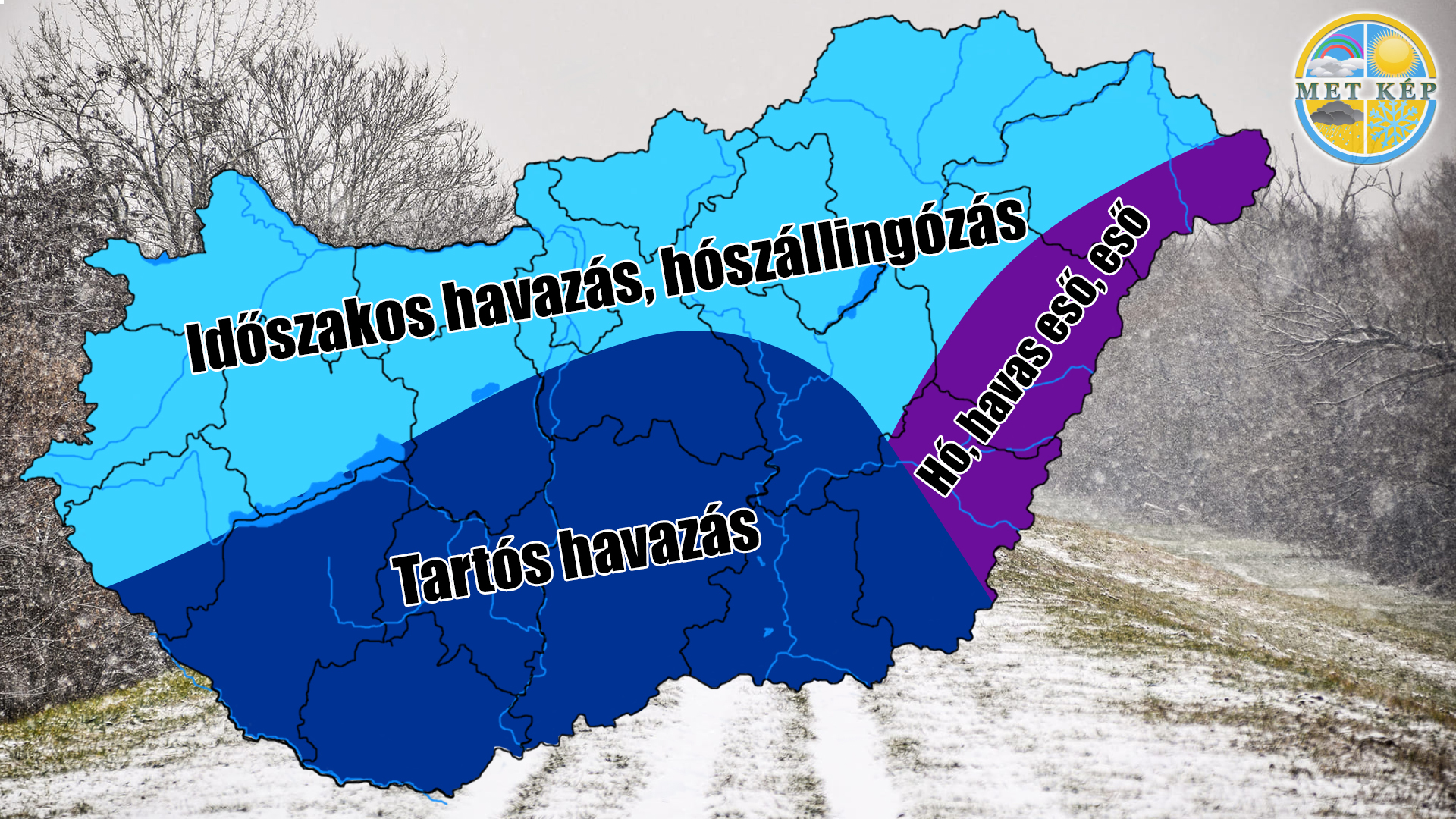 Havazás hó időjárás előrejelzés 