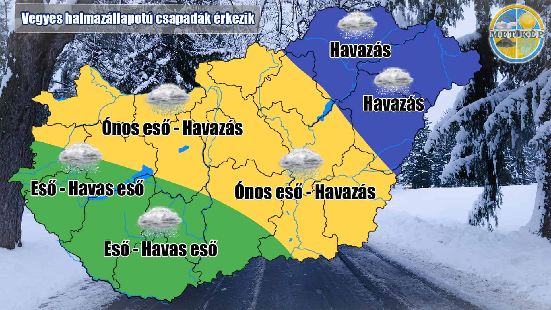 Ónos eső
Havazás
