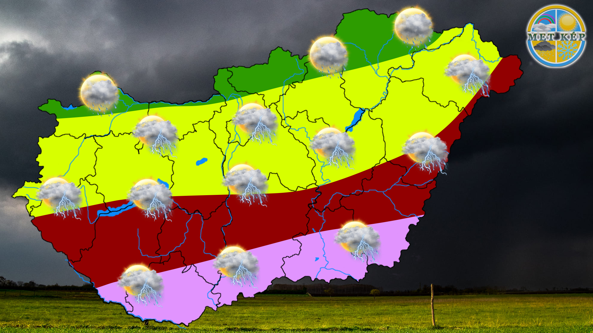 Ma: mediterrán ciklon hoz esőt, délután záport, zivatart! 2