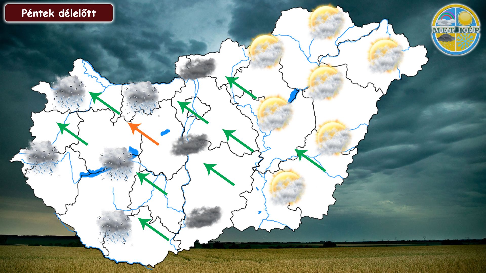 Hidegfront érkezik, a Dunántúlon néhol jelentős eső eshet! 2
