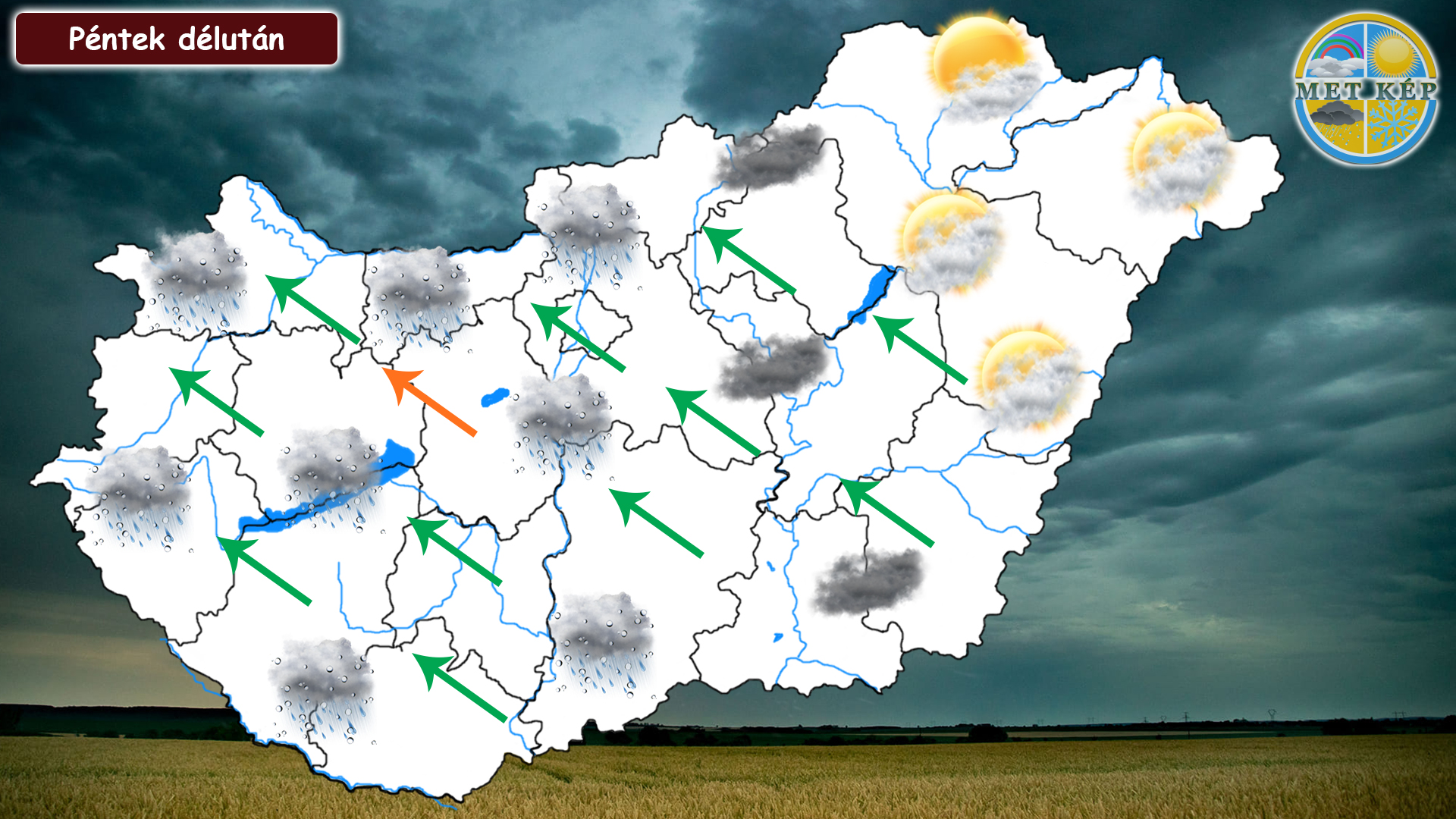 Hidegfront érkezik, a Dunántúlon néhol jelentős eső eshet! 3