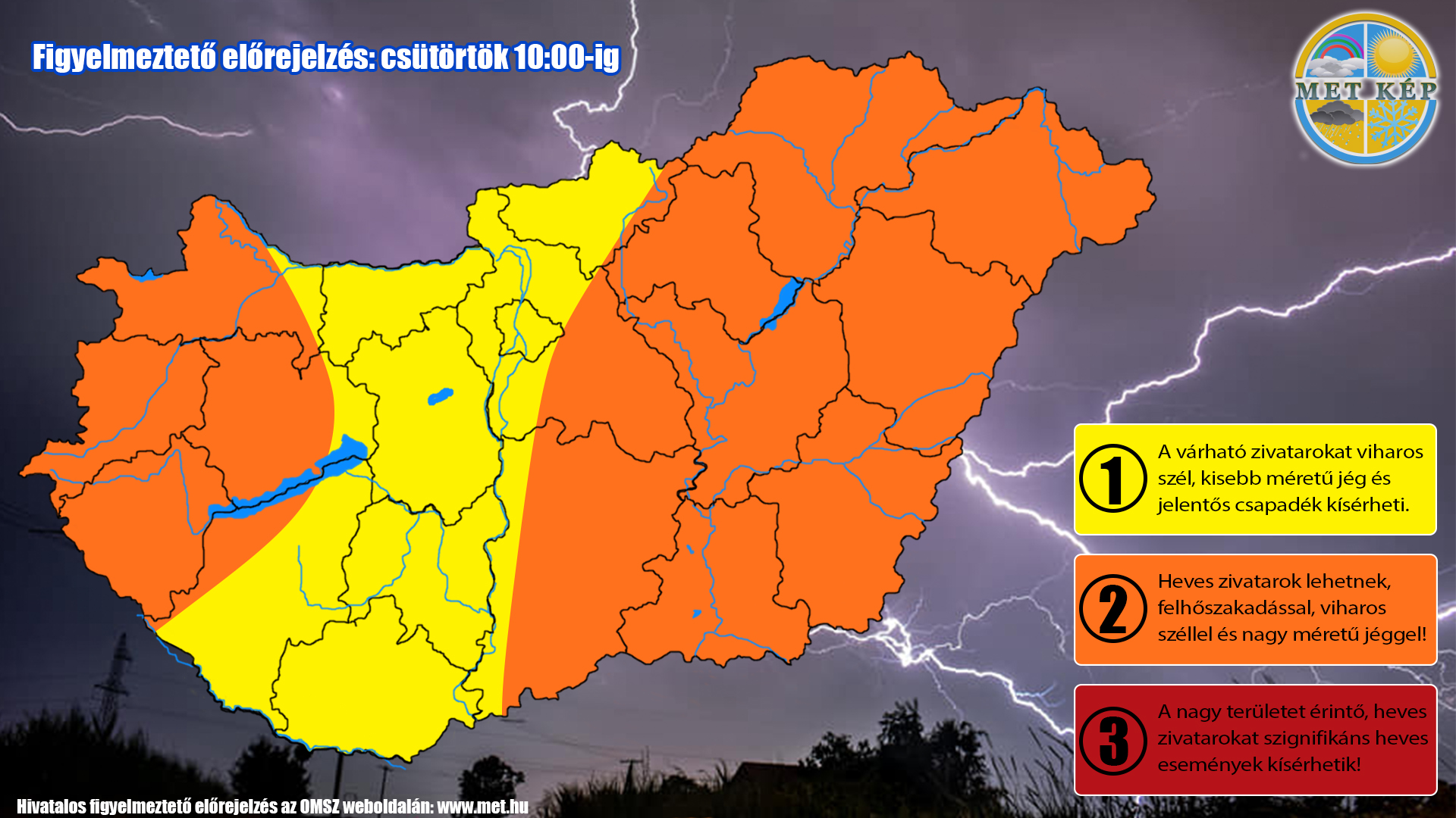 Szupercella zivatarrendszer jég szél