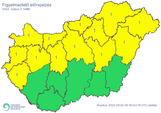 Zivatar felhőszakadás jégeső 