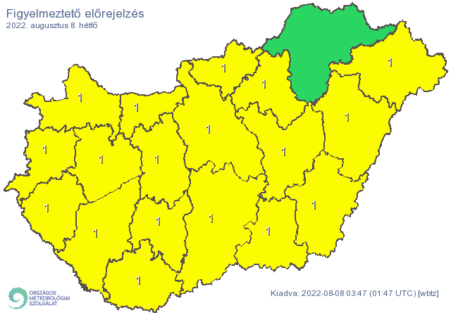 Vihar eső előrejelzés 
