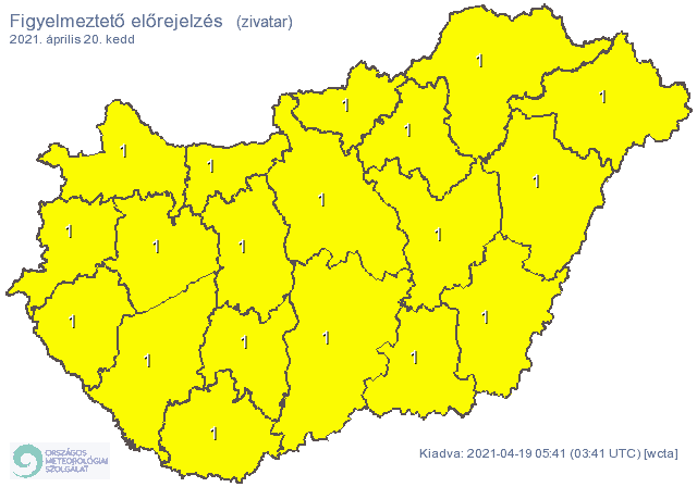 Zivatarok
Csapadék
Jégeső
Szél
