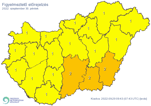 Zivatar vihar előrejelzés 