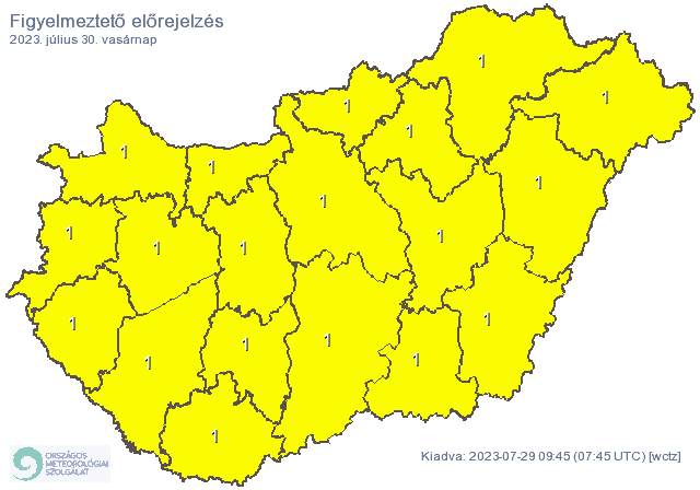 Felhőszakadás vihar hidegfront 