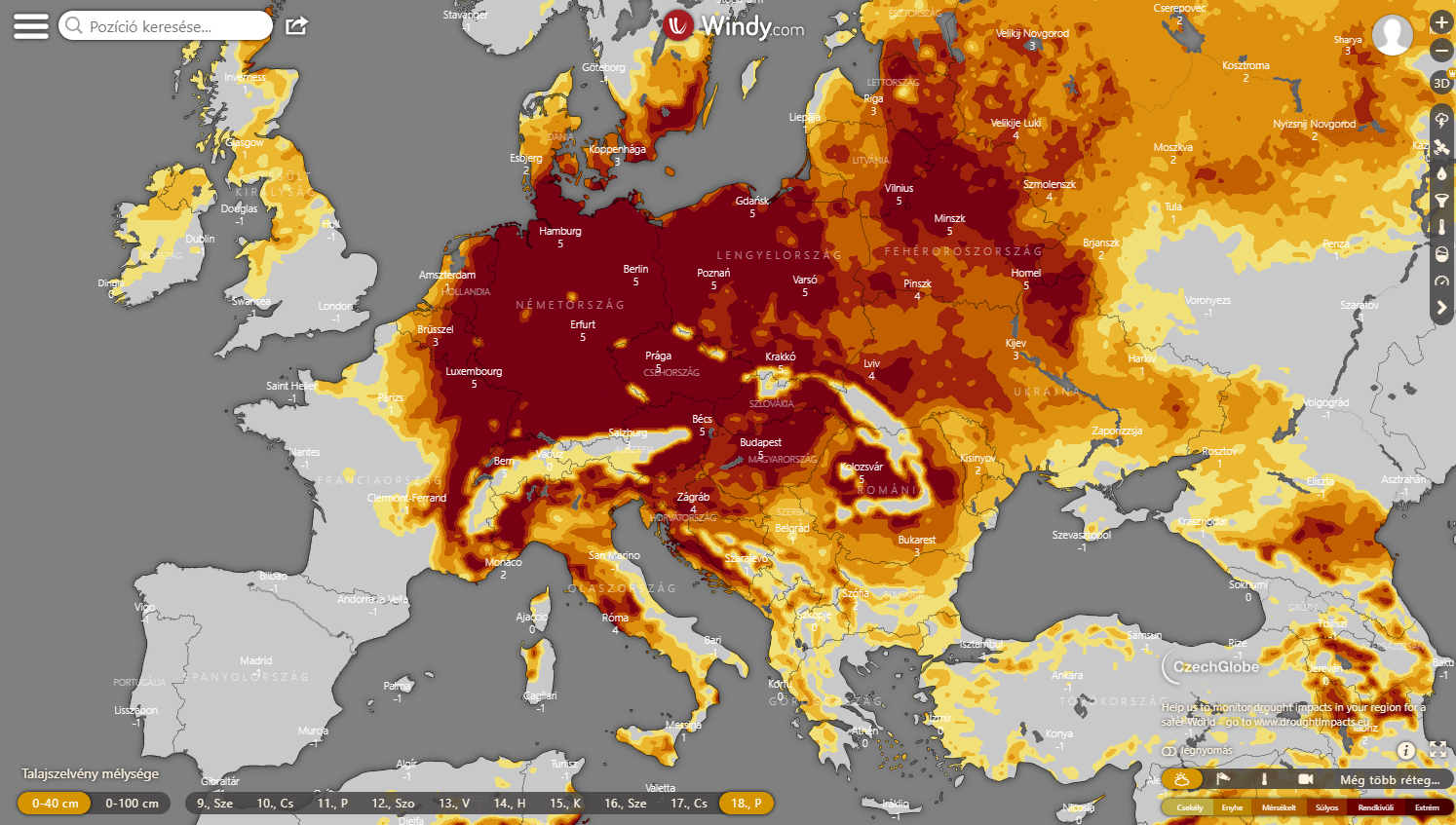 Súlyosbodó aszály, Európa többi részén is!