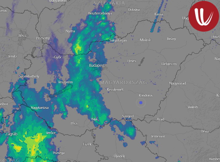 Jelenleg szórványosan esik az eső, ónos csapadák hull, illetve havazik
