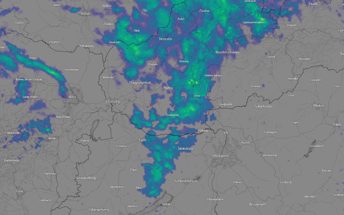 Hózáporok tartanak Budapest felé!