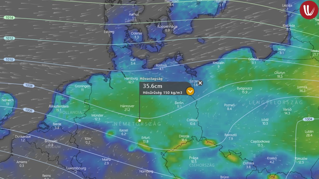 Vastag, piros hó hullhat Németországban!